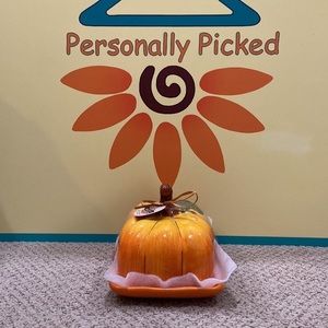Blue Sky Clayworks Pumpkin Butter Dish - Thumbnail 4
